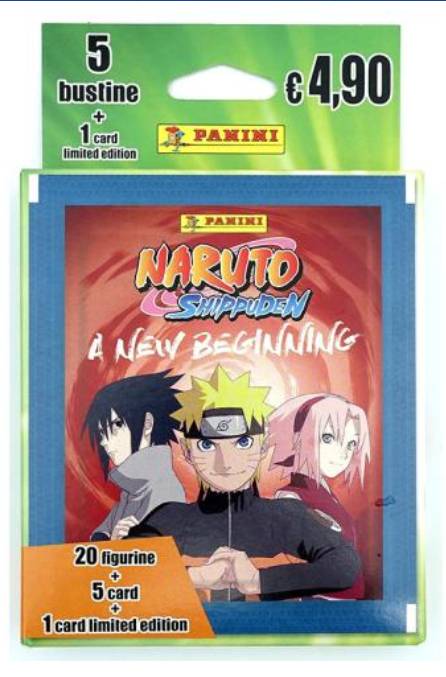 NARUTO SHIPPUDEN UN NUOVO INIZIO STICKER ECOBLISTER + 1 CARD LIMITED EDITION