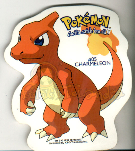 GADGETS POKEMON ADESIVI CHARMELEON STICKERS (F2)